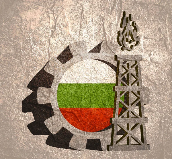 Dişli gaz sondaj platformu basit simgesiyle