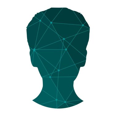 Bir kadın kafası silueti.