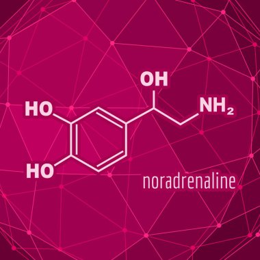 Formula hormone noradrenaline. clipart