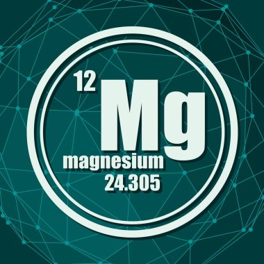 Magnesium chemical element. clipart