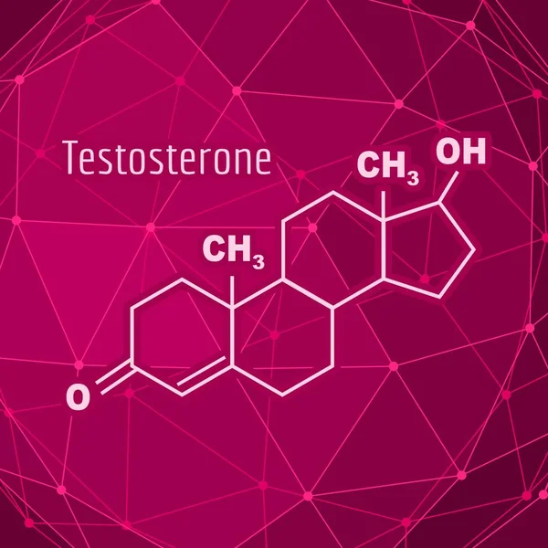 Testosteron hormon Formula. - Stok Vektor