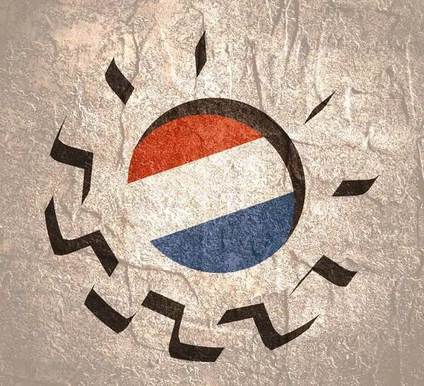 Roda dentada 3D com bandeira da Holanda — Fotografia de Stock