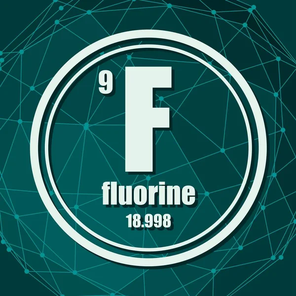 Fluorscheikundig element. — Stockvector