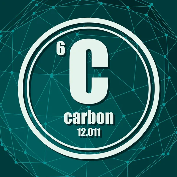 Élément chimique carbone. — Image vectorielle