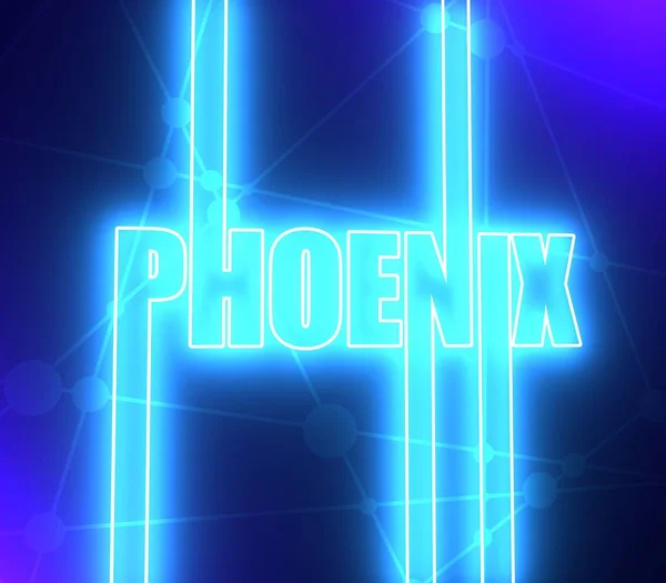 Phoenix şehir adı. — Stok fotoğraf