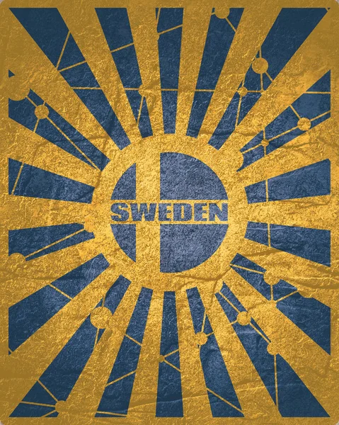 Koncept vlajky Švédska — Stock fotografie