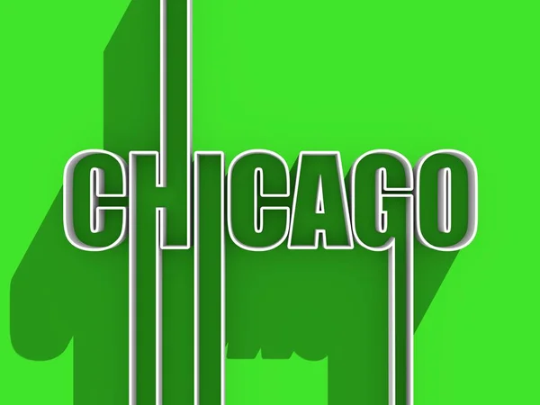Nombre de ciudad de Chicago . — Foto de Stock