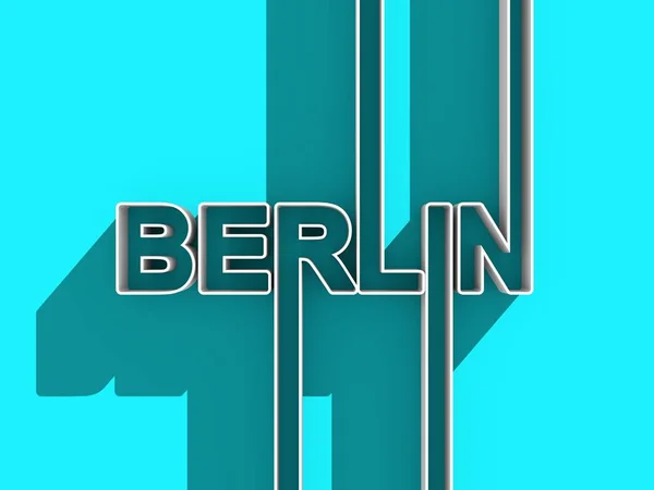 Berlin city namn. — Stockfoto