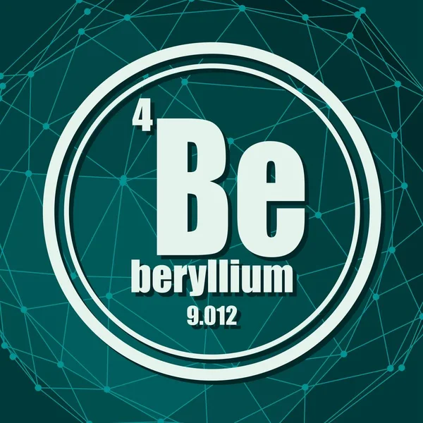 ベリリウム化学元素. — ストックベクタ