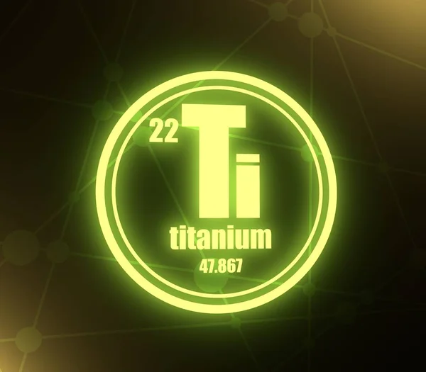 Titanium chemisch element. — Stockfoto