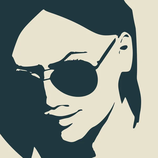 Hermoso retrato de dama — Vector de stock