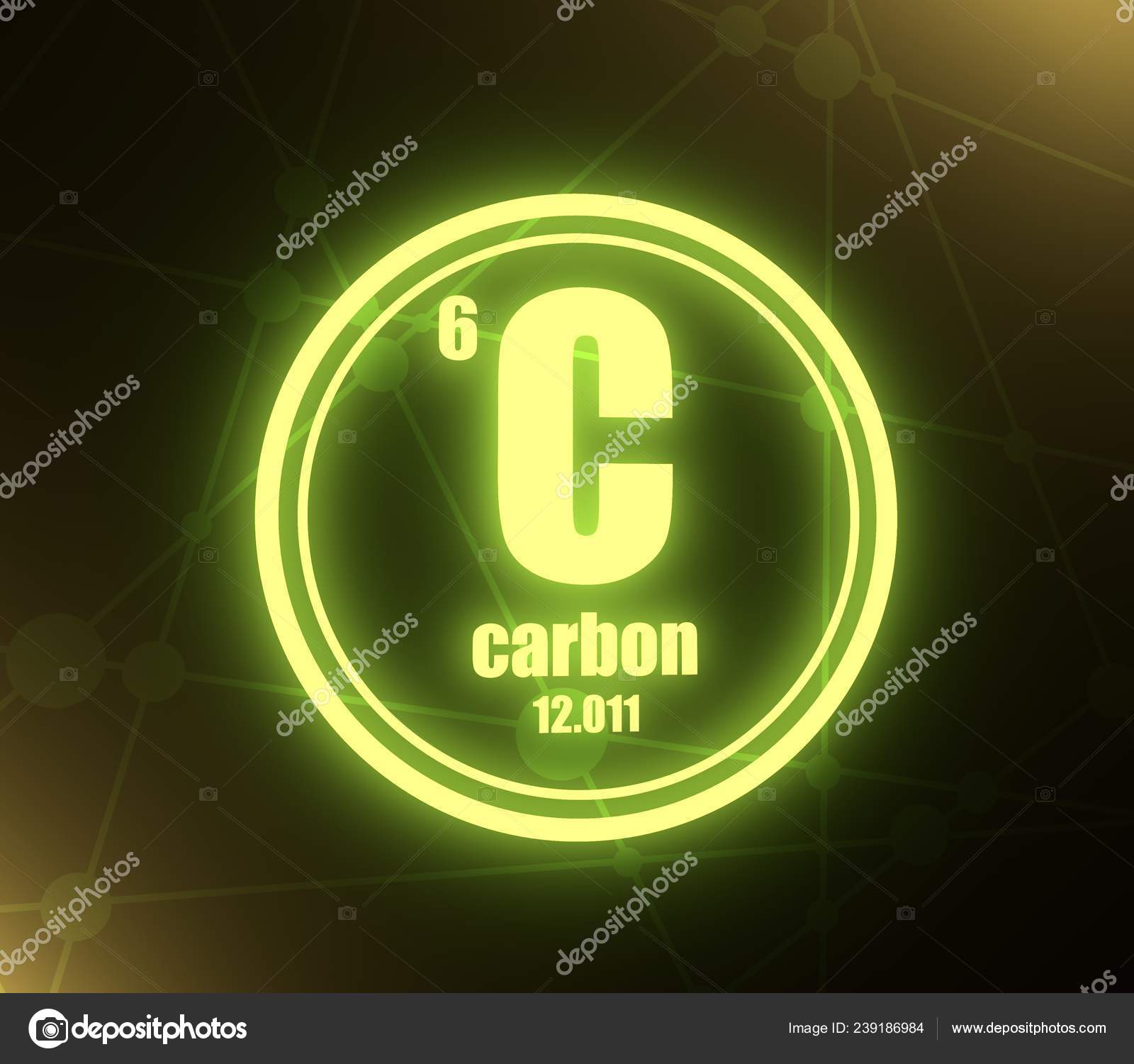 Photo #239186984 © Stock chemical JEGAS_RA Carbon element. \u2014
