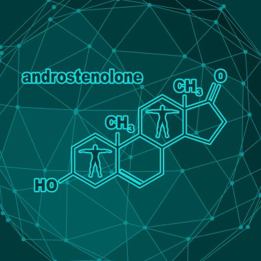 Formula hormone androstenolone. clipart