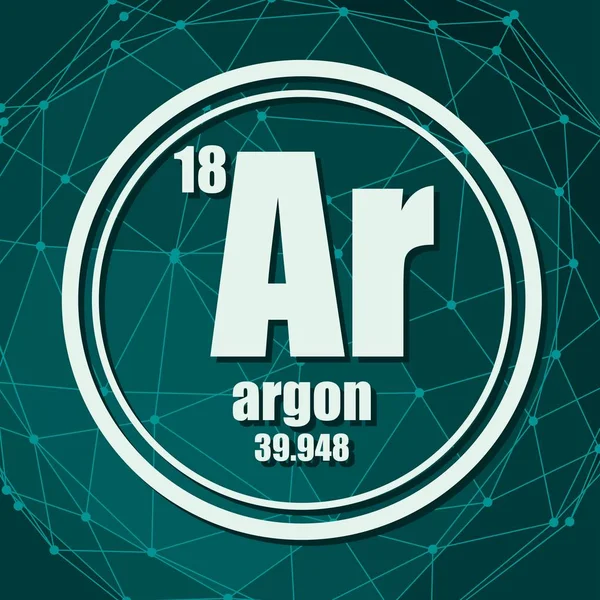 Argon chemisch element. — Stockvector