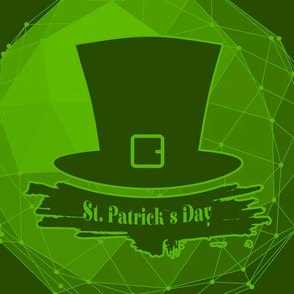 Zöld Szent Patricks nap kalap — Stock Vector