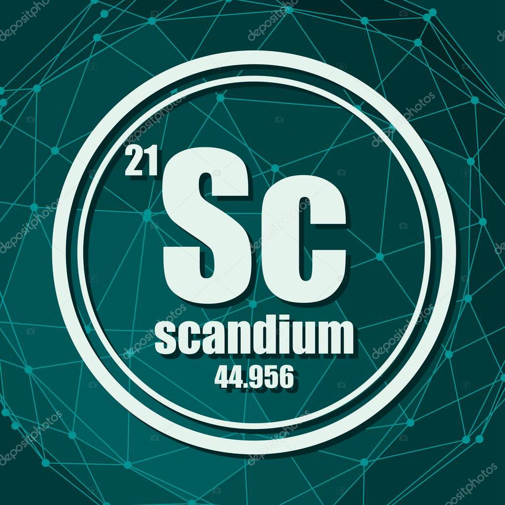 Scandium chemical element.
