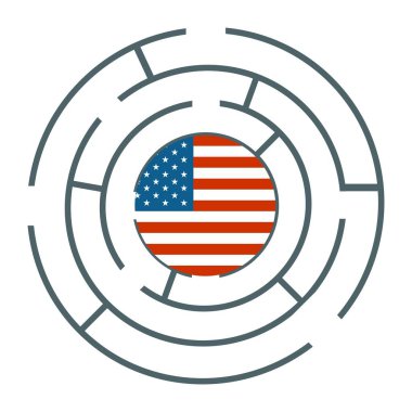 ABD bayrağı labirent