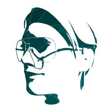 Bir kadın kafası silueti..