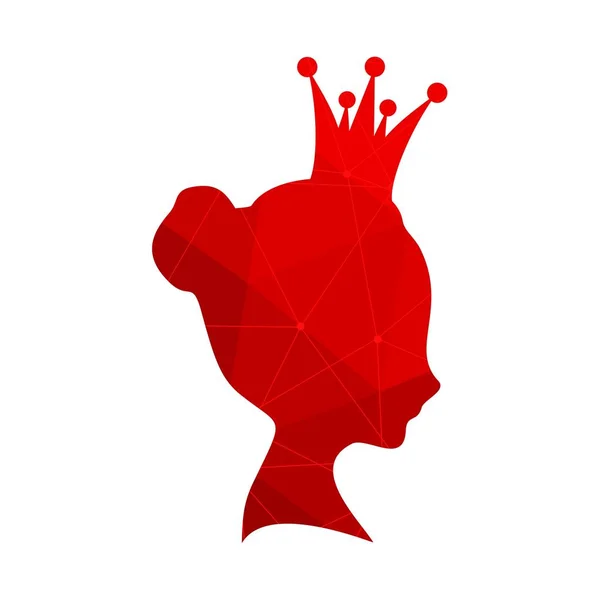 Profilo silhouette di una principessa — Vettoriale Stock