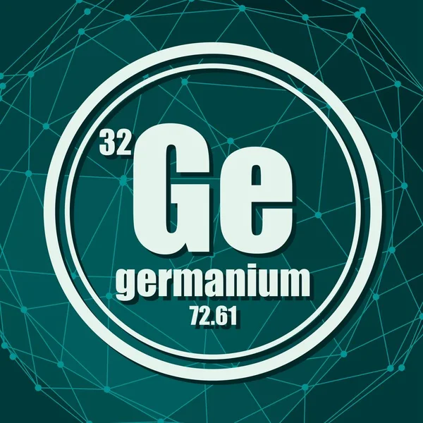 Германій хімічний елемент . — стоковий вектор