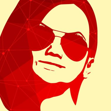 Güzel bayan portresi.