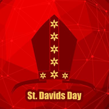 St Davids günü tebrik kartı şablonu