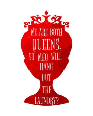 Vintage queen siluet. Motivasyon teklif