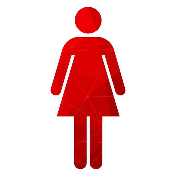 Žena jednoduchý ikona — Stockový vektor