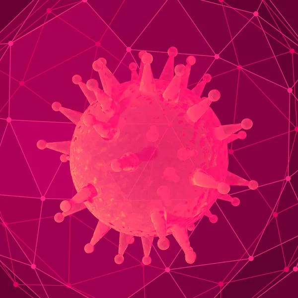ウイルス抽象モデル — ストック写真