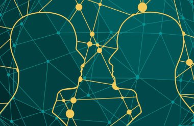 Bir erkek kafasının silüeti