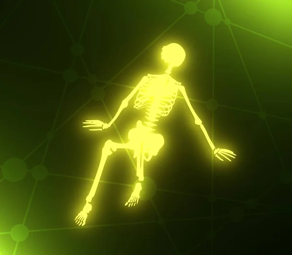 Esqueleto humano de Halloween —  Fotos de Stock