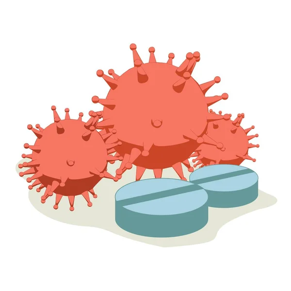 ウイルス病の相対的なイラスト — ストックベクタ
