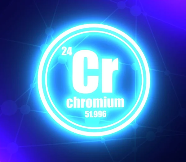 Elemento chimico del cromo. — Foto Stock