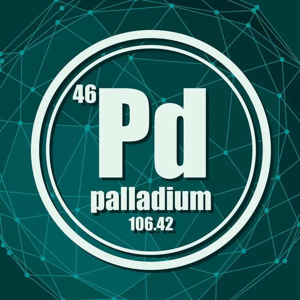 Grundämnet Palladium. — Stock vektor