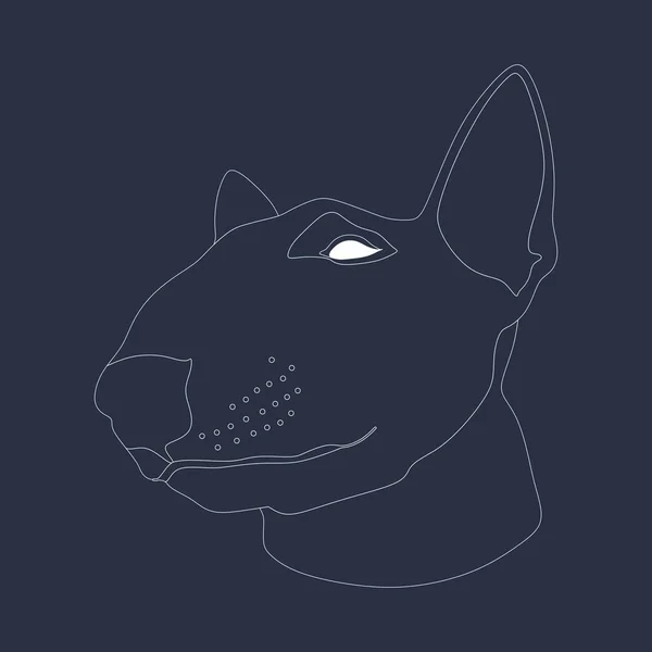 Race de chien Bull terrier — Image vectorielle