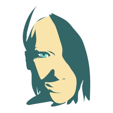 Bir kadın kafası silueti..