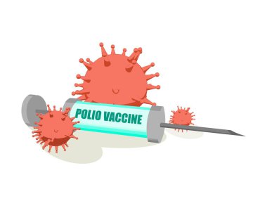 Syringe and viruses clipart