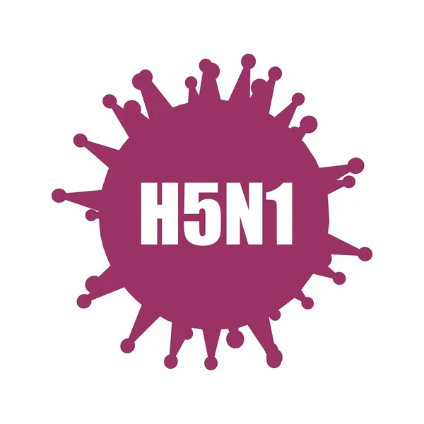 생화학입니다 디자인입니다 바이러스 테마입니다 H5N1 바이러스 — 스톡 벡터