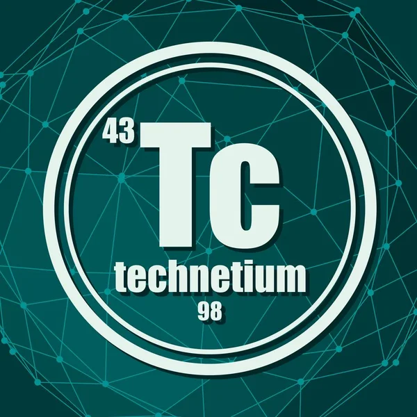 A technécium kémiai elem. — Stock Vector