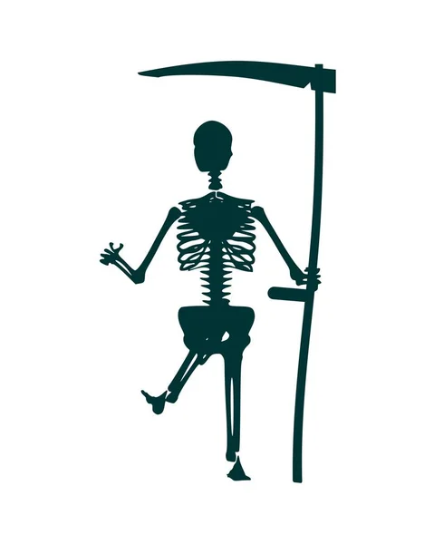Squelette humain Halloween — Image vectorielle