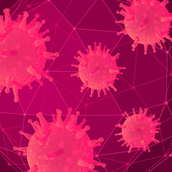 Modelos abstractos de virus — Foto de Stock