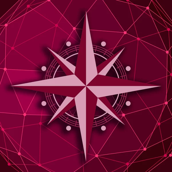 幾何学模様のコンパスシンボル — ストック写真