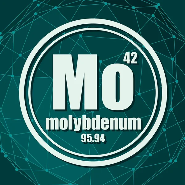 Molybden grundämne. — Stock vektor