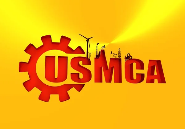 USMCA -美国-墨西哥加拿大协定 — 图库照片