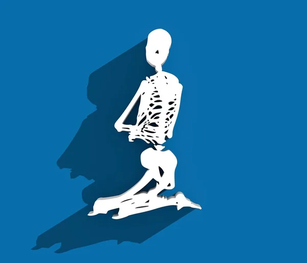 Halloween mänskligt skelett — Stockfoto