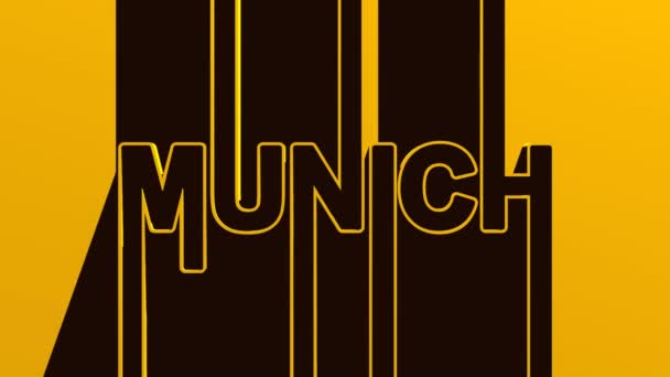 Nombre de la ciudad Munich . — Vídeos de Stock