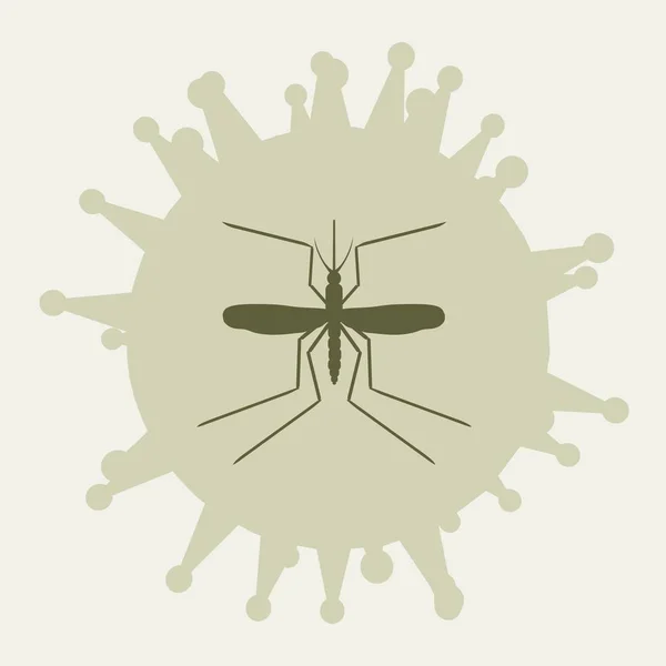 Mosquito y virus iconos — Archivo Imágenes Vectoriales