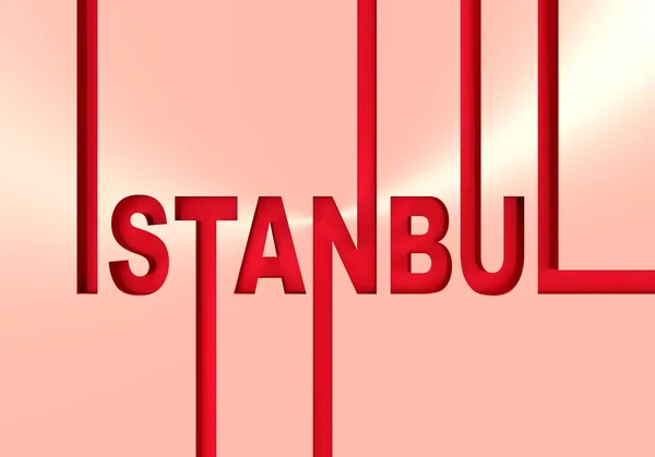 Nazwa miasta Istanbul. — Zdjęcie stockowe