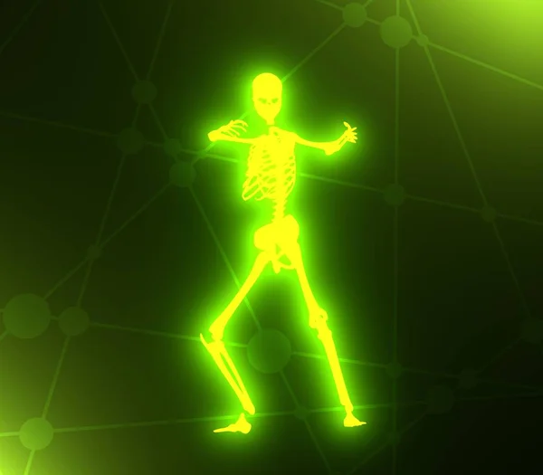 Halloween human skeleton — Stock Photo, Image