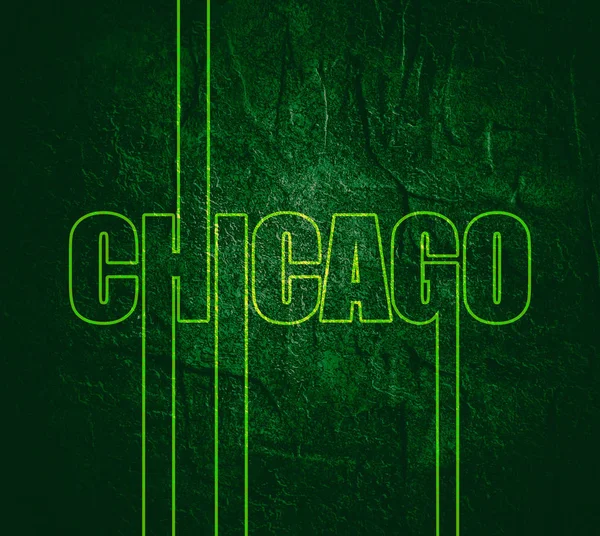 Nombre de ciudad de Chicago . — Foto de Stock